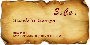 Stuhán Csongor névjegykártya
